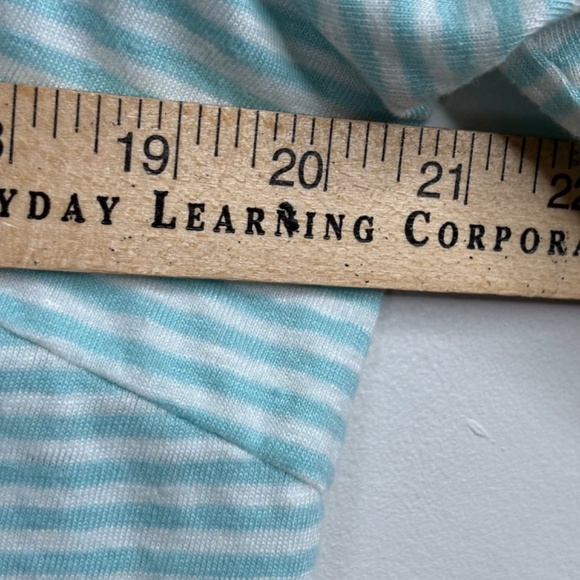 J McLaughlin Brynn Linen Shirt M Stripe Button Long Sleeve Preppy Coastal Beach - Picture 10 of 12